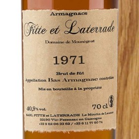 FITTE ET LATERRADE ARMAGNAC MILLÉSIME 1971 70 cl