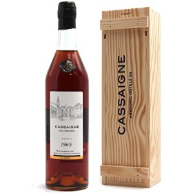 coffret Bois Armagnac Cassaigne Millésime 1965-70cl