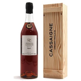 coffret Bois Armagnac Cassaigne Millésime 1966-70cl