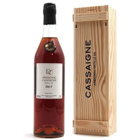 coffret Bois Armagnac Cassaigne Millésime 1964-70cl