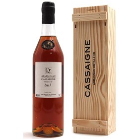coffret Bois Armagnac Cassaigne Millésime 1963-70cl