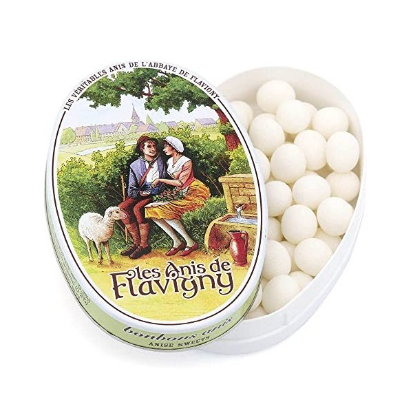 Les Anis de Flavigny - Bonbons Anis - Boîte ovale 50g
