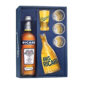Pack RICARD Pastis de Marseille + 6 verres + Carafe Apéritif anisé - 45%, 70cl