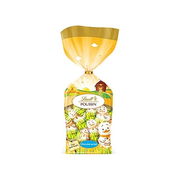 Lindt - Sachet de Mini-Moulages POUSSIN - Chocolat au Lait - Idéal pour Pâques, 120g