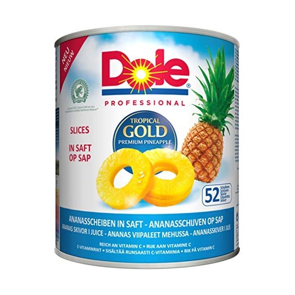 Tropical Gold Pineapple Slices in Juice 52 Count - Pack Size - 1x3kg