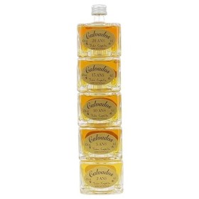 Empilables 5 mignonnettes de Calvados Théo Capelle 5x4cl - Produits Normandie
