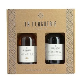 Coffret de Calvados et Pommeau de Normandie Domaine de la Flaguerie - 2 bouteille de 20cl - Produits-Normandie