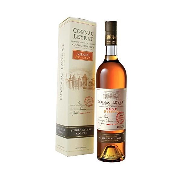 Leyrat, Cognac VSOP Réserve 70cl, 40% alc, Single Estate Cognac Cru Fins Bois, en coffret individuel