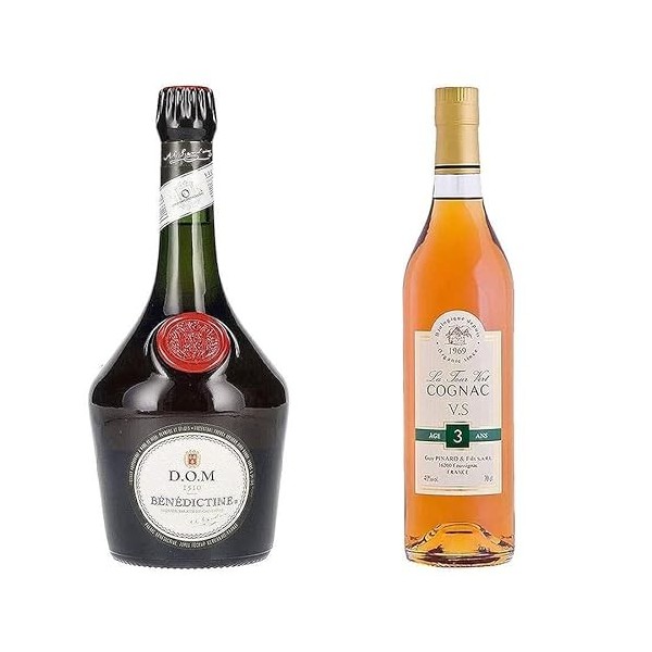 Pack de préparation pour coctkail B&B - 1 bénédictine 70cl + 1 cognac 70cl - Produits-Normandie