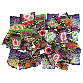 Trolli Halloween Bonbons Doux et Acidulés en sachet de 360g, mélange de bonbons avec des yeux globuleux, des vers acidulés et