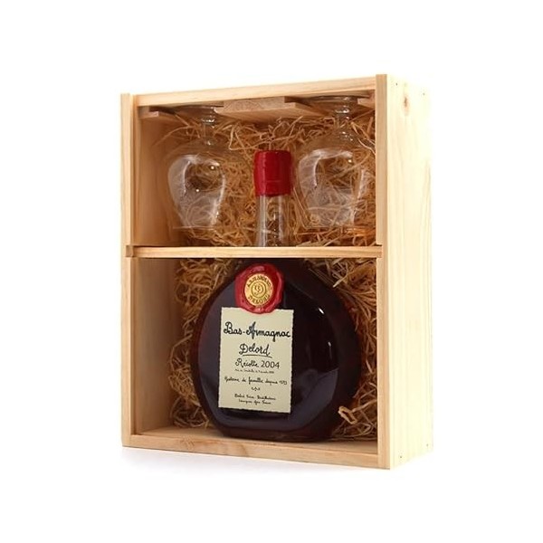 Coffret 2 Verres Armagnac Delord 2004 70cl