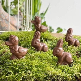 LOT DE 5 CHOCOLAT DE PAQUES - MINI SUJET DE PAQUES 15G X5 - LAPIN POULE OEUFS CLOCHE - CHOCOLAT DE PAQUES - GOURMANDISES DE P