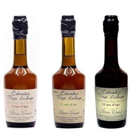 Trio de dégustation de Calvados Adrien Camut 3 x 35cl - Produits-Normandie