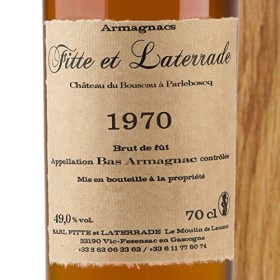 FITTE ET LATERRADE ARMAGNAC MILLÉSIME 1970 70 cl
