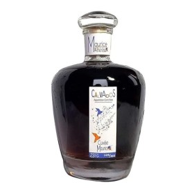 Carafe de Calvados 23 ans de vieillissement 70cl - Carafe habillé dune oeuvre dart peinte par Audrey Rohfritsch - Produits-
