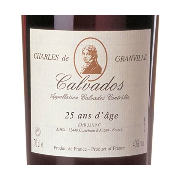 CHARLES DE GRANVILLE CALVADOS 25 ANS 70 Cl