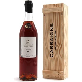 coffret Bois Armagnac Cassaigne Millésime 1967-70cl