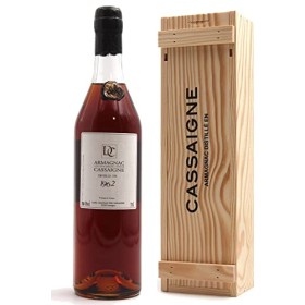 coffret Bois Armagnac Cassaigne Millésime 1962-70cl