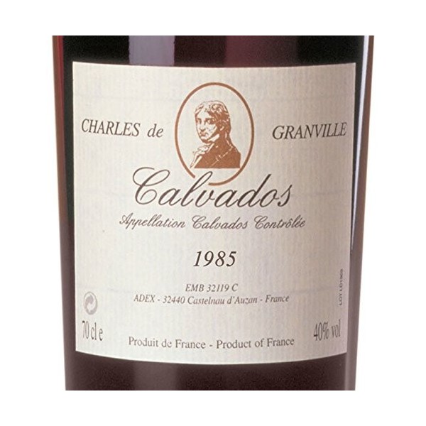 CHARLES DE GRANVILLE CALVADOS 1985 70 CL