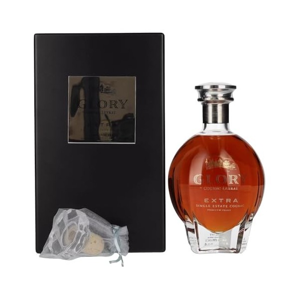 Cognac Leyrat EXTRA Glory Single Estate Cognac 45% Vol. 0,7l in Holzkiste