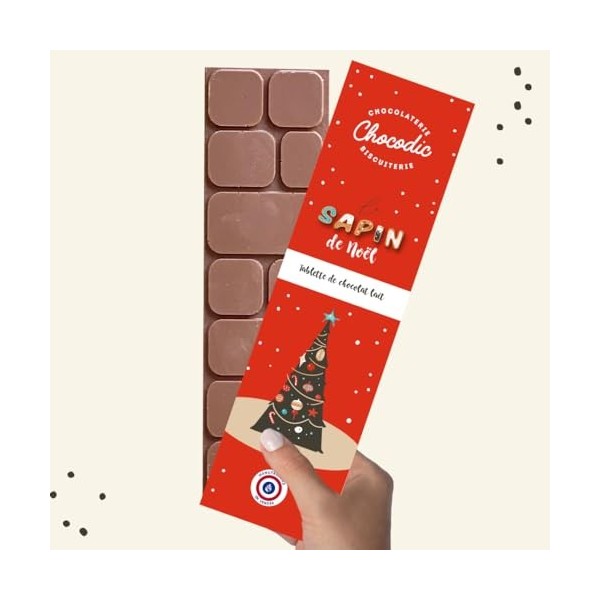 TABLETTE DE CHOCOLAT SAVEUR AU CHOIX | moulage de noël | Chocolat Noel artisanal Chocodic Chocolat blanc 
