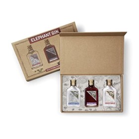 ELEPHANT GIN - Mini 3-pack gift set - Elephant london dry Gin 50ml 45 % - Elephant sloe Gin 50ml 35% - Elephant Strength Gin 