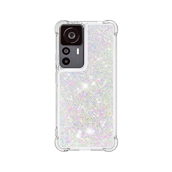 TTVV Miagon Brillant Liquide Sables Mouvant Coque pour Xiaomi Redmi A1 Étui Transparent Quatre Coins Liquides Antichoc Bumper