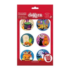 Mix 12 disques comestibles de 5,8 cm thème Halloween