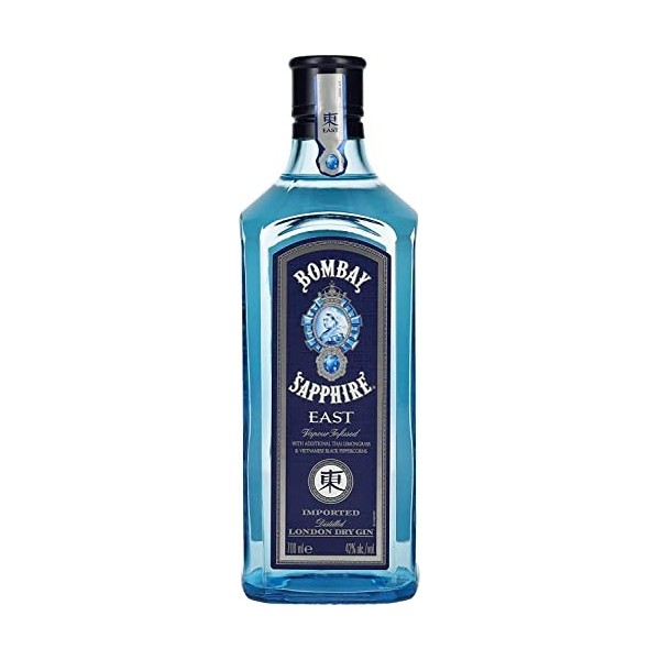 Bombay Sapphire East Dry Gin, Infusé à la Vapeur avec 12 Plantes Exotiques Sélectionnées à la Main, 42 % vol., 70 cl/700 ml