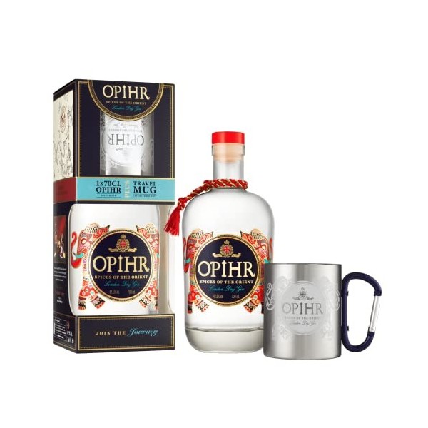 Opihr ORIENTAL SPICED London Dry Gin 42,5% Vol. 0,7l in Giftbox with Travel Mug