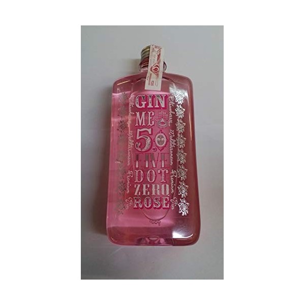 Gin Me Five Dot Zero Rose 1 Litre Bouteille de Plastique 37,5%