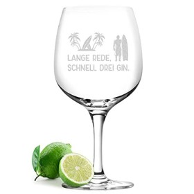 polar-effekt Verre à eau Gin Tonic avec inscription gravée – Volume de 755 ml – Gravure durable – Cocktail – Plaisir – Pour h