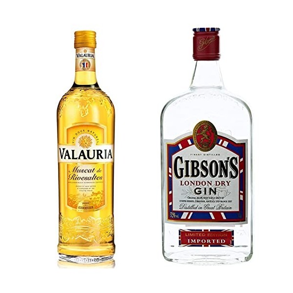 Valauria Vin Doux Muscat De Rivesaltes 1 L & Gibson Gin London Dry 70 cl