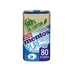 MENTOS PURE FRESH MINT, Bleu, 160 g lot de 1 , 80 dragées