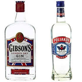 Gibson Gin London Dry 70 cl & Poliakov Premium Vodka Pur Grain Triple Distillé 70 cl