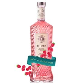 FLUÈRE Raspberry ALTERNATIVE AU GIN ROSE – Mélange de framboises fraîches, spiritueux distillé sans alcool, 700ml | Faible te