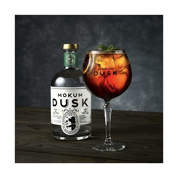 Gin Mokum Dusk sans alcool - 0,0% Mélange Frais - Alternative rafraîchissante sans alcool distillée - Gin sans alcool végétal
