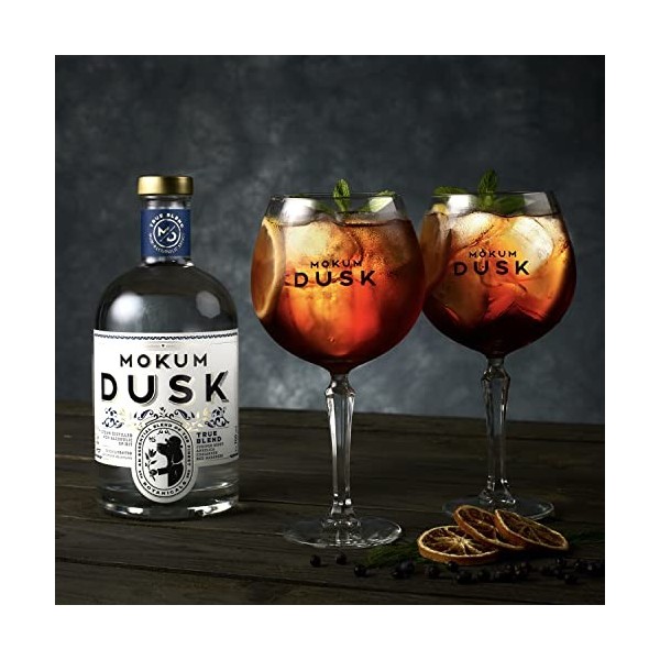 Gin Mokum Dusk sans alcool - 0,0% Mélange Véritable - Alternative rafraîchissante sans alcool distillée - Gin sans alcool vég