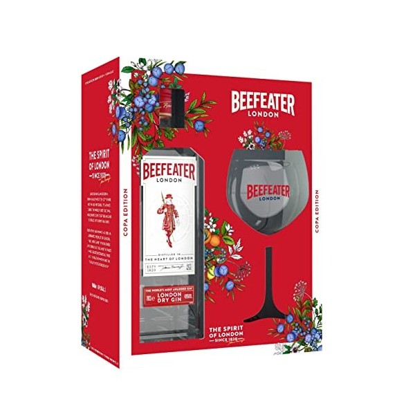 Coffret BEEFEATER London Dry Gin + 1 verre - 40%, bouteille 70cl