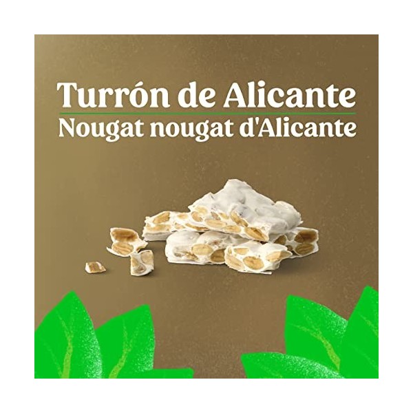 EL LOBO - Nougat dAlicante 100% BIO 200g, All Natural", Supreme Quality, Ingrédients naturels, Texture Croquante, Qualité Su