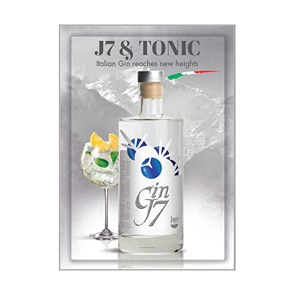 Distilleria Jannamico GIN J7 – Gin botanique haut de gamme des montagnes italiennes – Goût balsamique incroyable - 700 ML