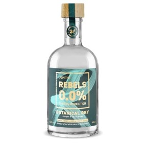REBELS 0.0% Alternative au gin sans alcool – Double distillation, sans alcool, 0,0 % vol, 500 ml