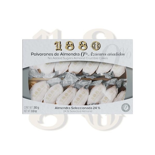 1880 - Polvorones faits à la main 0% de sucre ajouté, qualité suprême, gourmandise typique de Noël, recette artisanale, embal