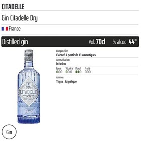 Gin Citadelle Dry - Origine France - 70cl