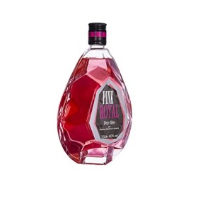 Pink Royal Diamond Gin avec Bouteille Légère Gratuite - Saveur Framboise, Mûre et Canneberge