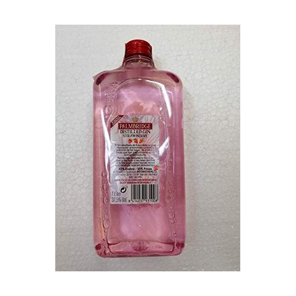 Strawberry Gin Palmbridge Bouteille en plastique de 1 litre dalcool à 37,5%