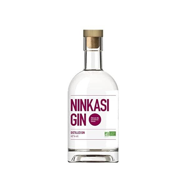 NINKASI - Gin Fleurs de Houblon Saaz Bio - Distilled Gin - 40% Alcool - Origine : France - Bouteille 70cl