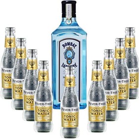 Gintonic - Gin Bombay Sapphire 40° + 9Fever Tree Indian Premium Water - 70cl + 9 * 20cl 