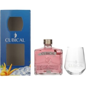 Cubical KISS Special Distilled Gin 37,5% Vol. 0,7l in Giftbox with glass