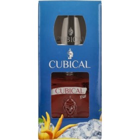 Cubical KISS Special Distilled Gin 37,5% Vol. 0,7l in Giftbox with glass